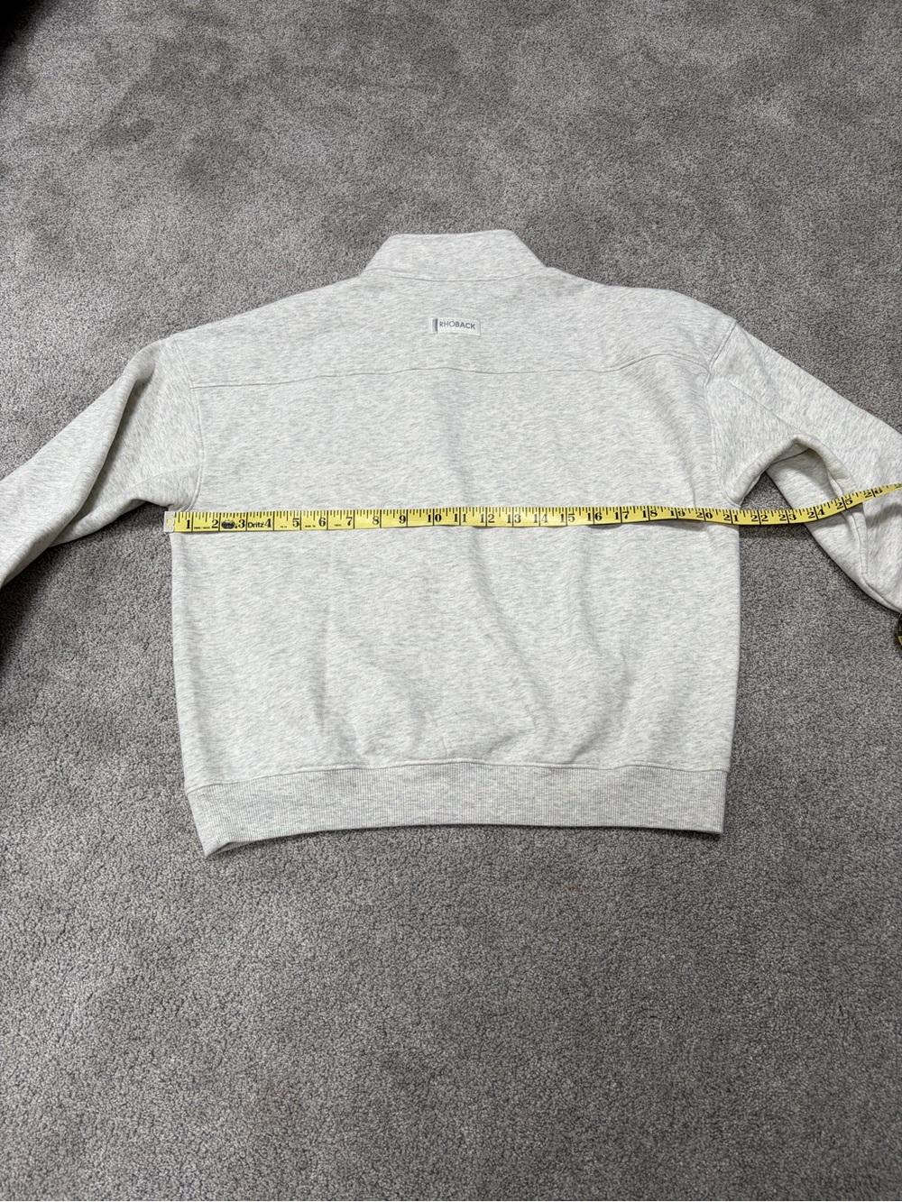 Rhoback Serenity Collegiate Half Zip - Light Gray Notre Dame - Picture 6 of 9
